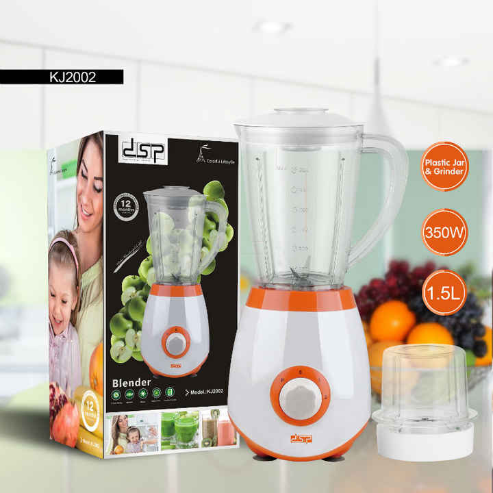 Juicer Blender DSP 350W 1.5L Stainless Steel Electric Crushing Multifunctional KJ2002 (MUN-1122255)