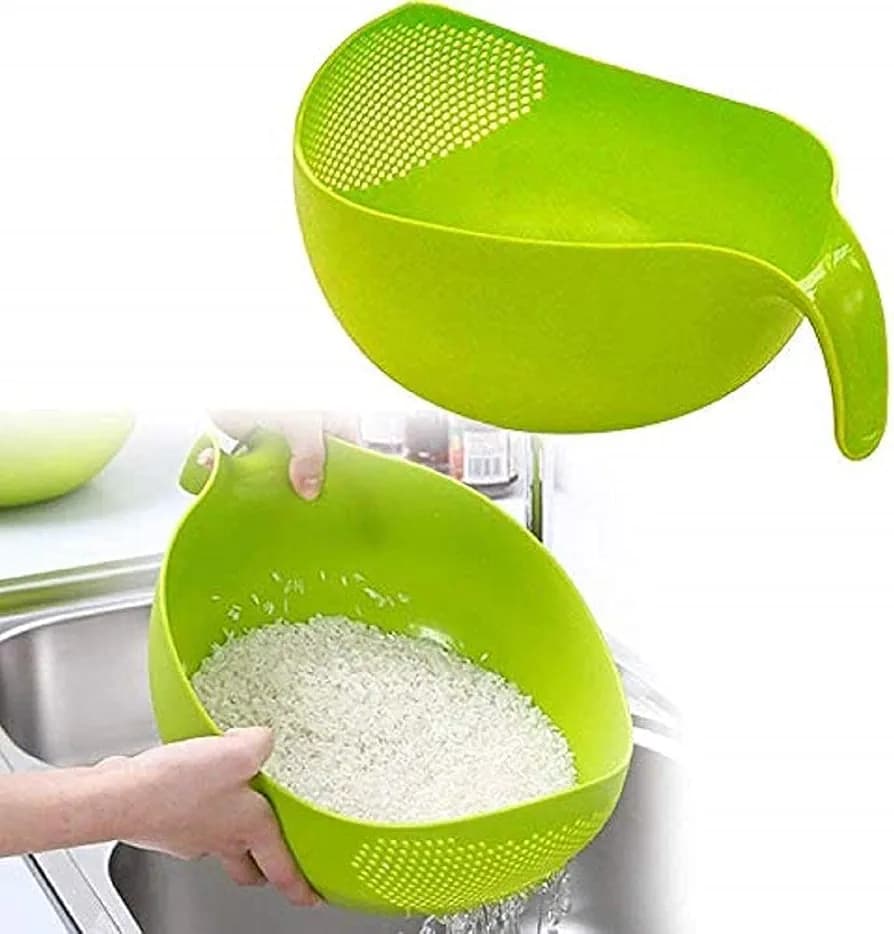 Rice & Fruits Washing Bowl, Strainer with Handle(MUN-1114430)