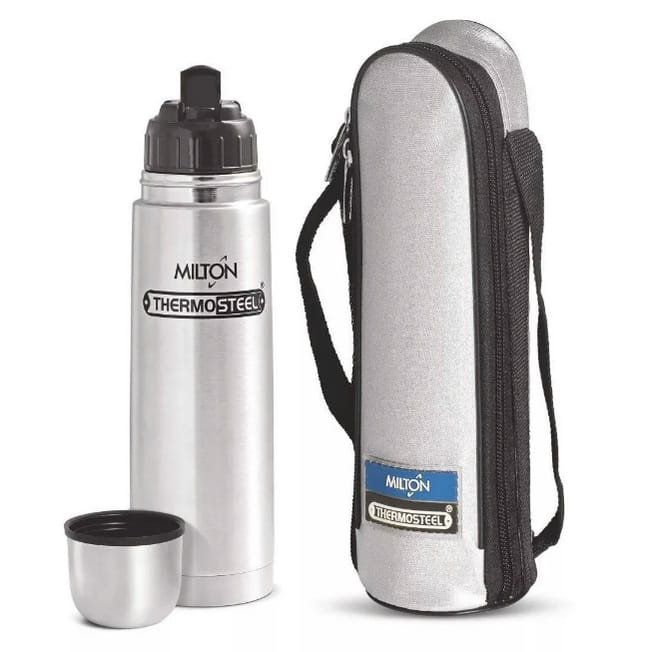 Water Bottle, Flip Lid Flask, 1000 ml Milton Thermosteel (MUN-1111022)