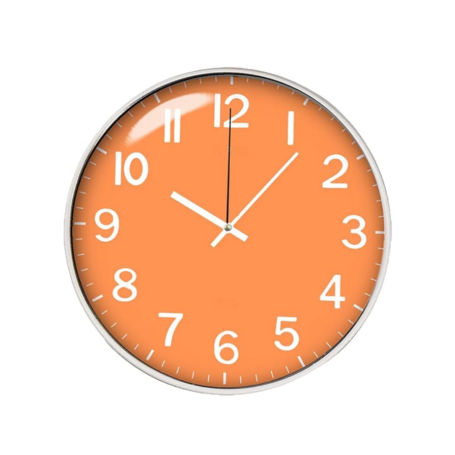 ORANGE COLOUR WALL CLOCK (CLK-043) PW35044 