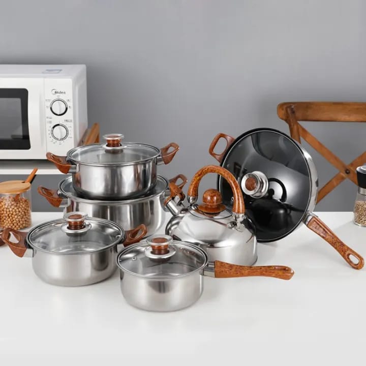 Cookware Sets 12Pcs Stainless Steel (MUN-1123497)