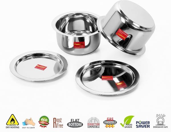 Induction & Gas Stove Friendly Container Set 2 Pcs (MUN-1112255)