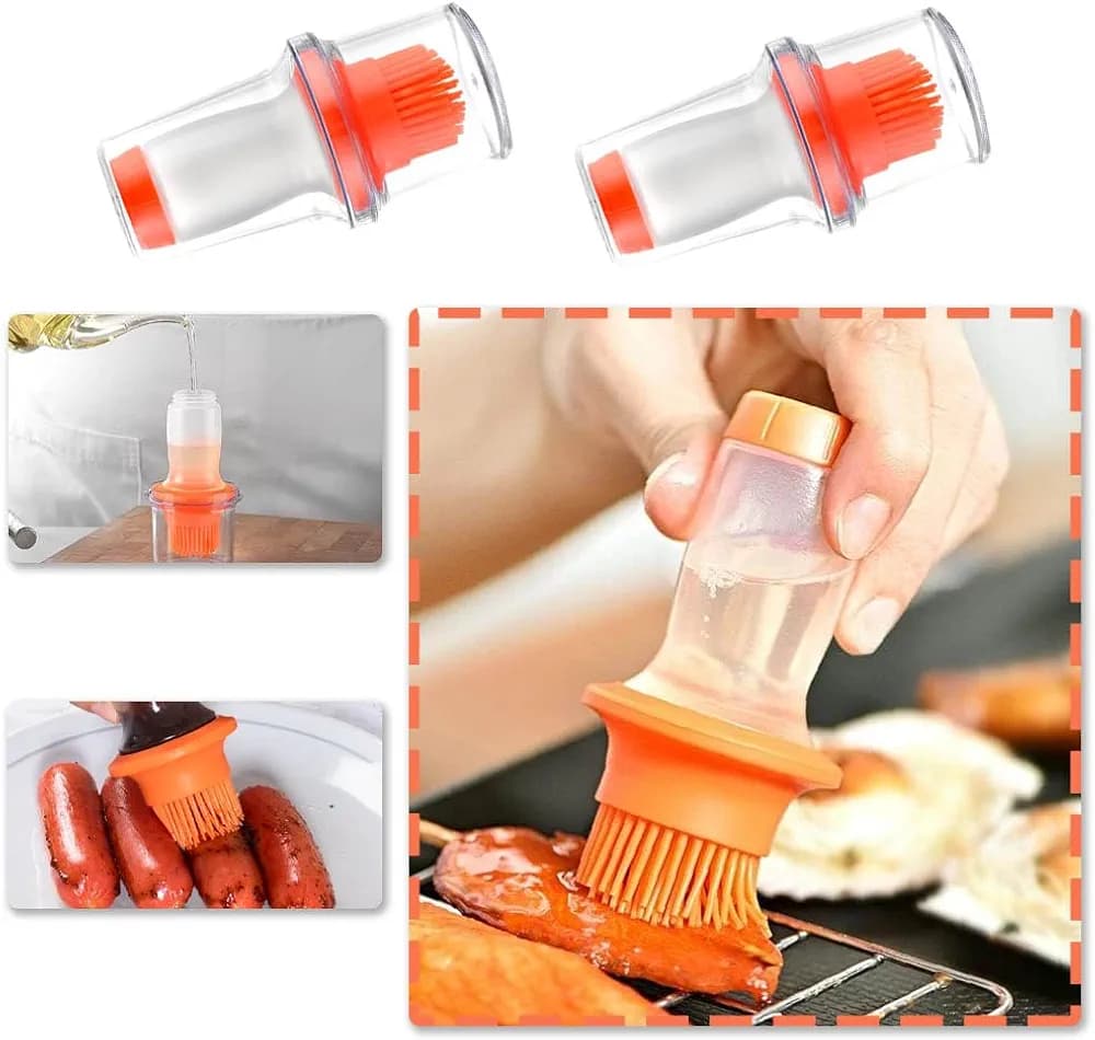 Oil Bottle with Silicone Basting Brush