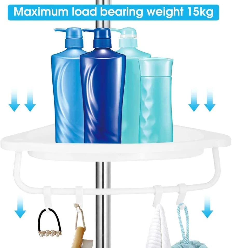 4 Tier Bathroom Corner Shower Shelf Rack (MUN-1147117)