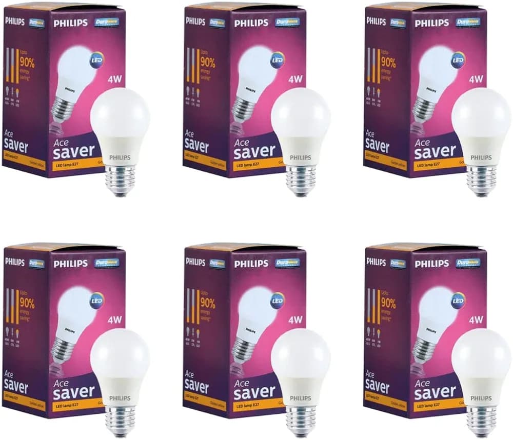 Screw Type Bulb  300k E27 / PHILIPS Ace Saver 4W Eye Comfort Golden Yellow