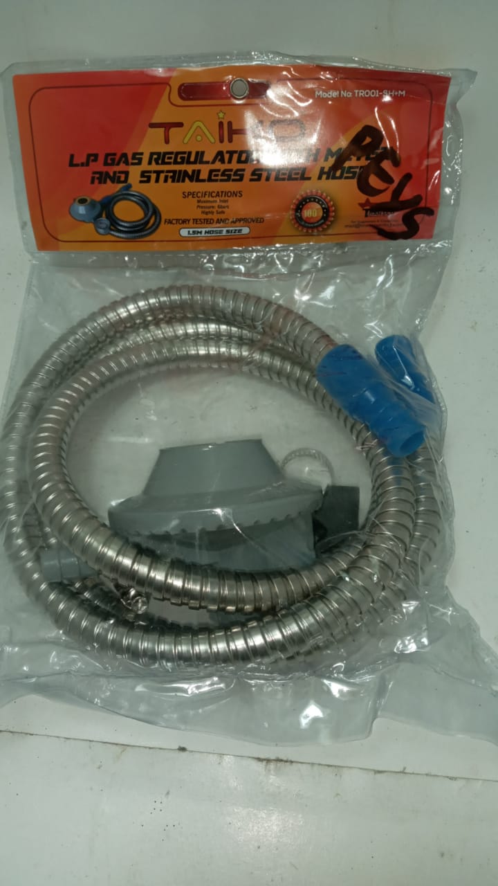 GAS REGULATOR SILVER HOSE