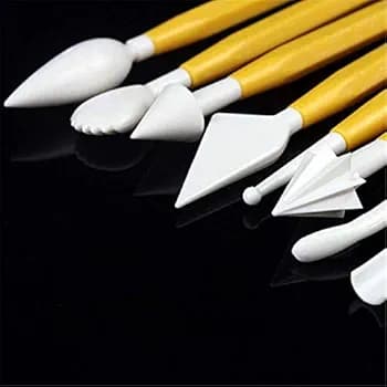 Cake Decorating Sugarcraft Modelling Tools Kit - yellow 8 Pieces 