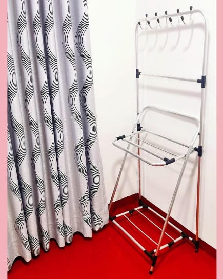 STAINLESS STEEL FOLDABLE CLOTH/TOWEL RACK