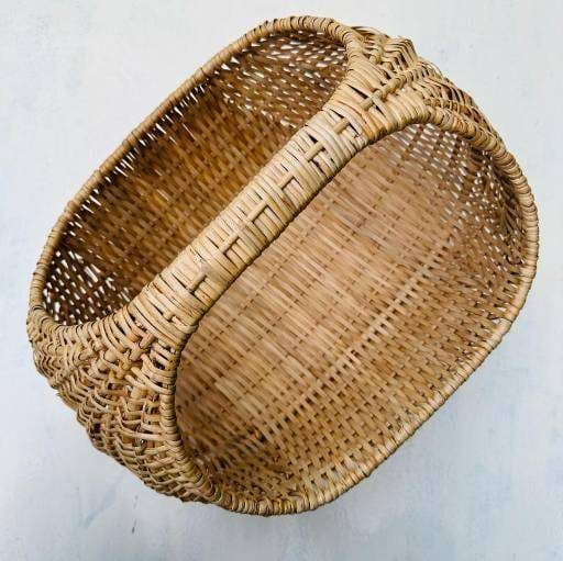 Wicker Basket, with Handle Multipurpose Storage and Flower Decoration 