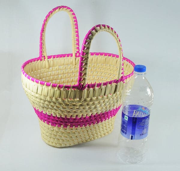 Weval Bag, Handweaved Palm Leaf Picnic Basket