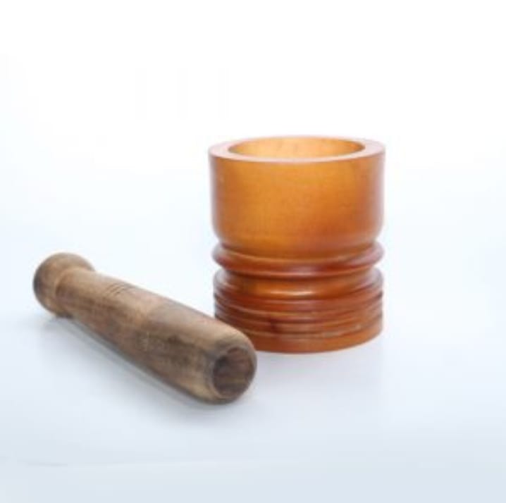 WOODEN MORTAR & PESTLE ( WANGEDI )