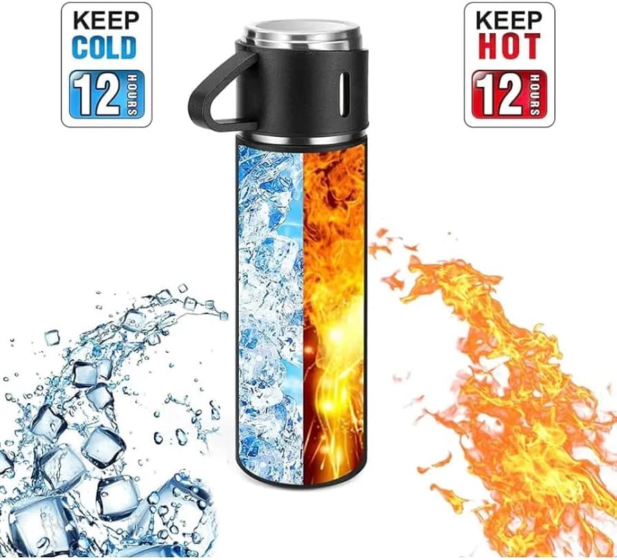 VACCUM FLASK W/2CUP GIFT PACK