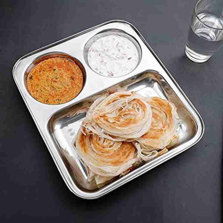 FOOD PLATE STAINLESS STEEL 3 IN 1 (MUN-1111976)