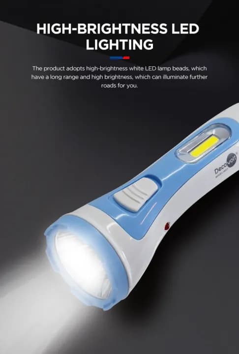 Krypton Rechargeable Flashlight, White/Blue (MUN 1122320)