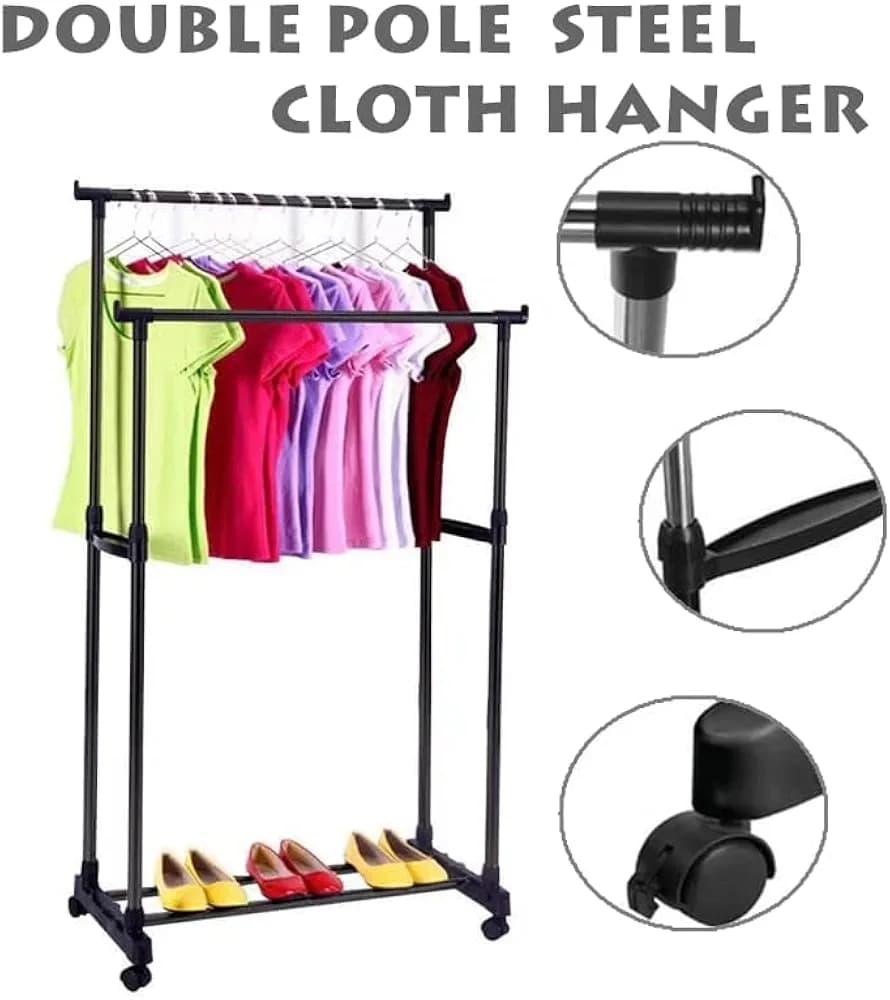 Double Pole Telescopic Clothes Hanger(MUN-1146783)