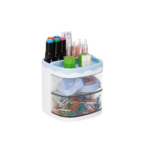 Desk Pencil Pen Holder with Drawer, Desktop Storage Pen Marker Organizers Stationery??Supplies (HOL03