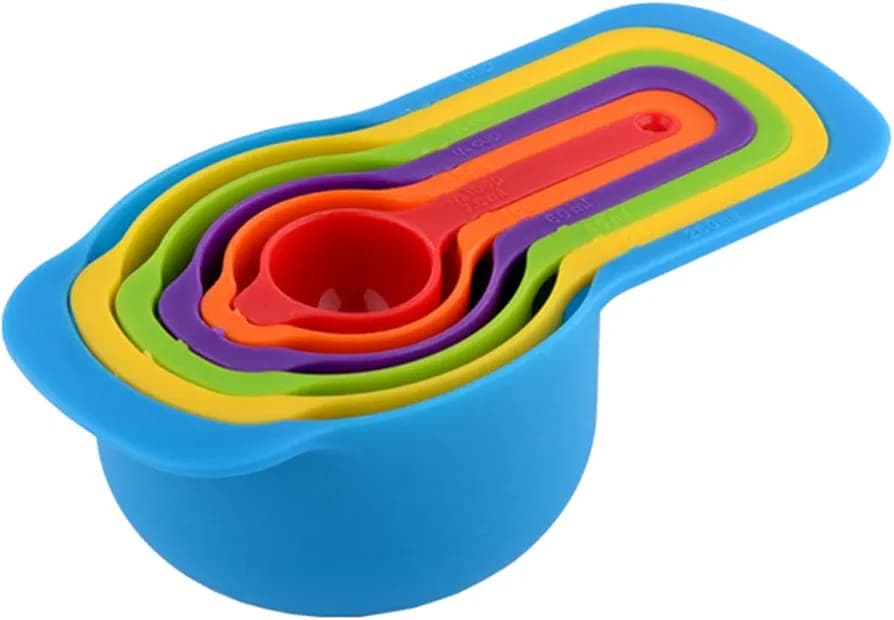 6pcs Measuring Cup Measuring Spoon Set with Scale ABS Materials for??Kitchen&Baking (CUP123)