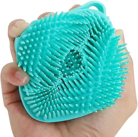 Soft Silicone Bath Shower Brush, Body & Face & Short Hair Wash, Bath Exfoliating Skin Massage Scrubb