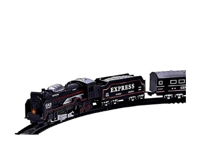 Black Train and Train Set,13 Pieces Battery Operated Toy Set for Kids (TOY694)