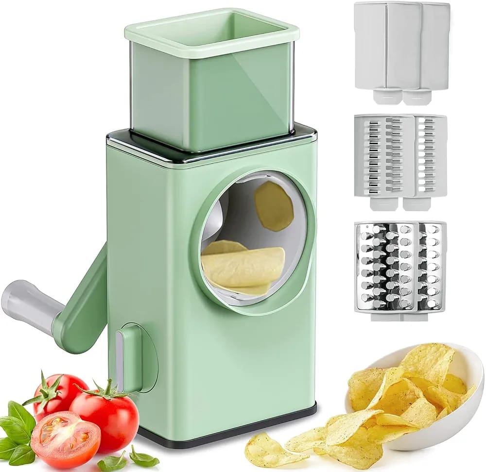 Large Rotary Cheese / Vegetable Grater with 6 Interchangeable??Blades (AAA009)