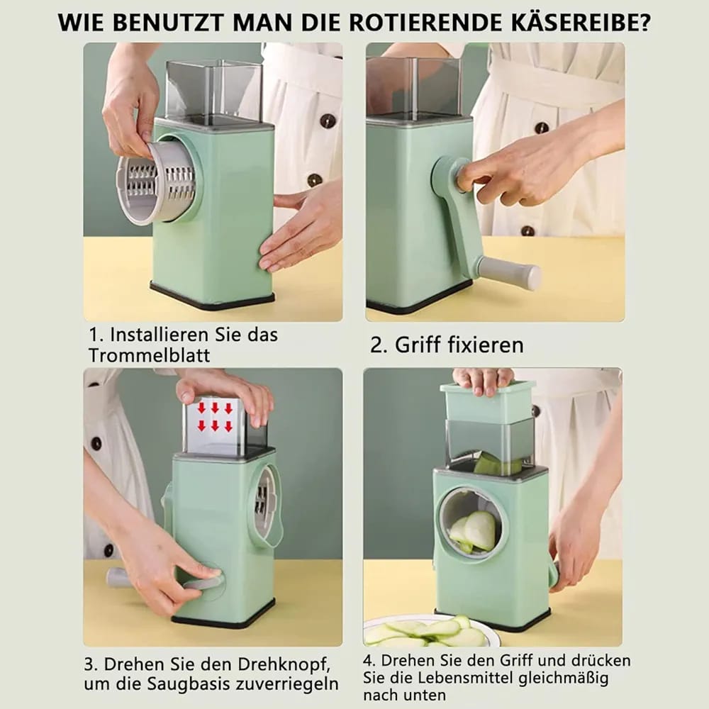 Large Rotary Cheese / Vegetable Grater with 6 Interchangeable??Blades (AAA009)