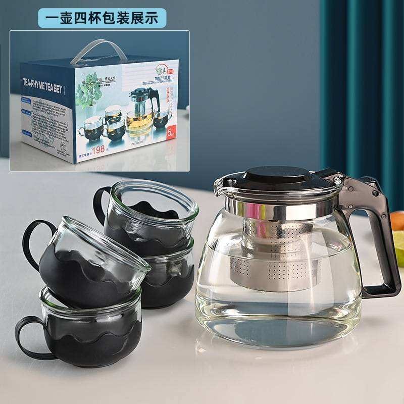 Glass Teapot Flower Tea Five-piece Set(GLS170)