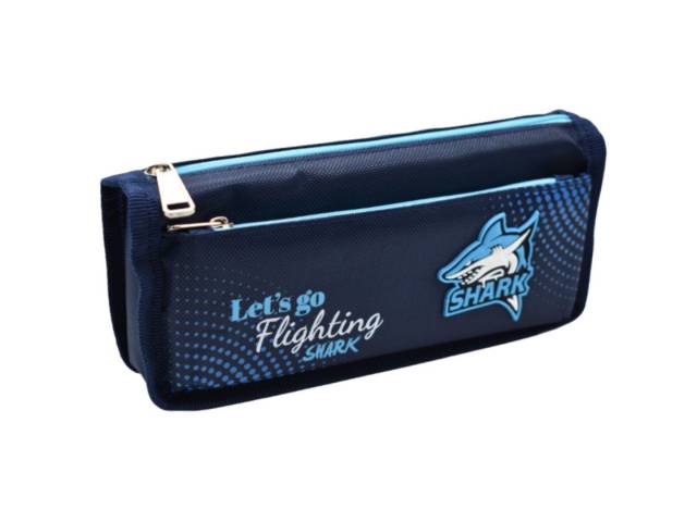 Shark double-closure pencil case(PBX123)