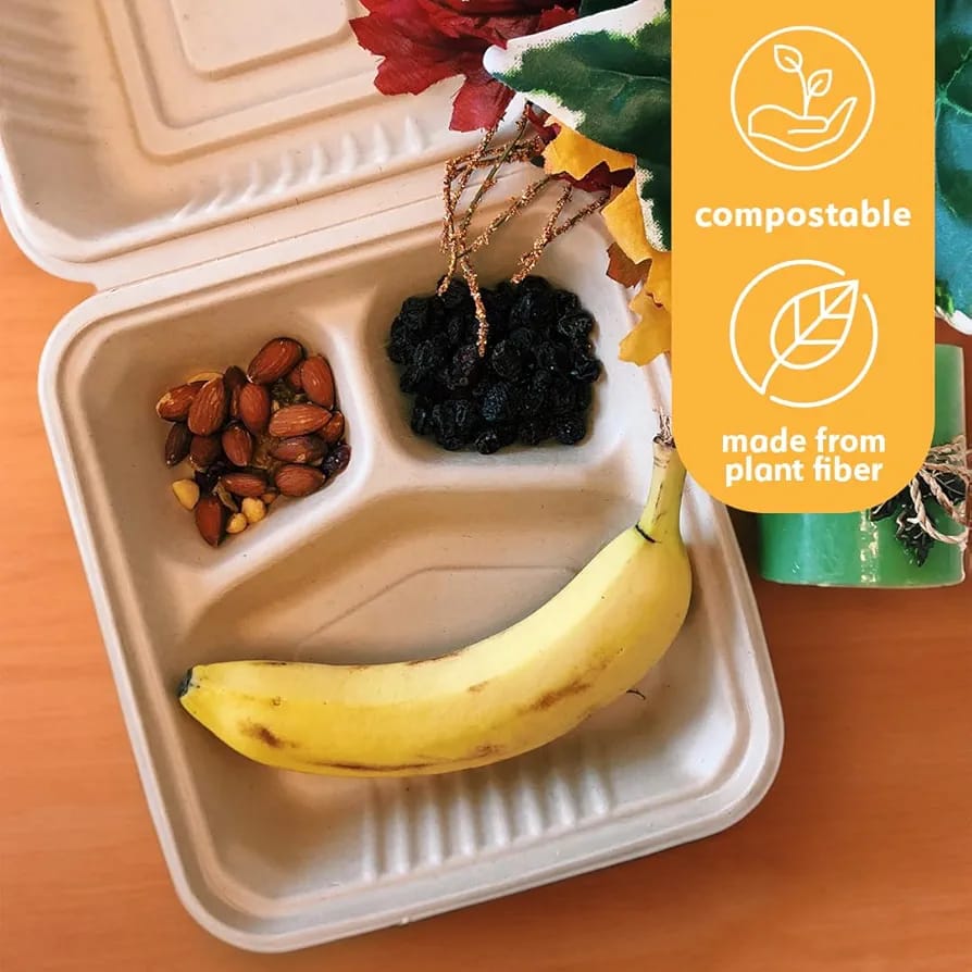 3Compartment Compostable Container(CRI0011) 3Compartment Compostable Container(CRI0011)