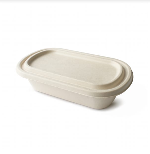 800ml Bagasse Box w/Lid-Rect(CRI0018)