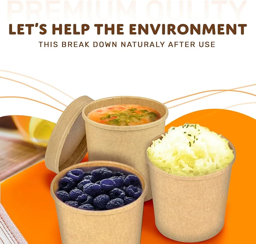 12oz Kraft Paper Soup Tub w/Kraft Lid(CRI-0046)