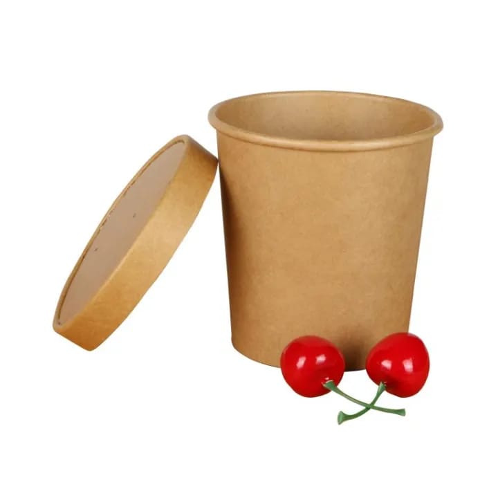 26oz Kraft Paper Soup Tub w/Kraft Lid(CRI-0048)