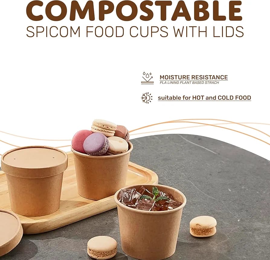 8oz Kraft Paper Soup Tub W/Kraft Lid(CRI-0049)