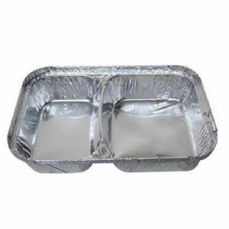 2 Section Aluminum Foil Containers with Board Lids(SP-0027)