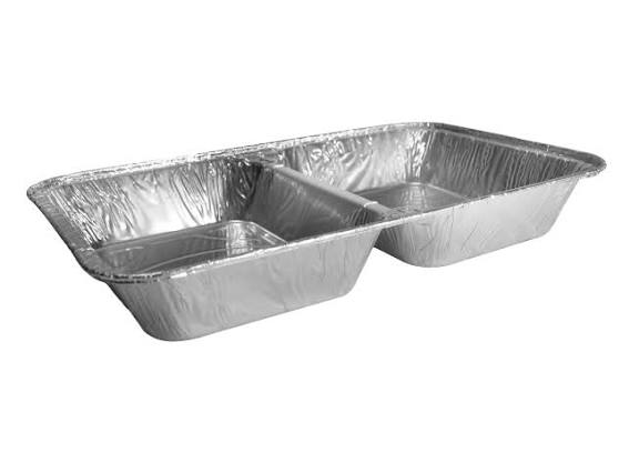 2 Section Aluminum Foil Containers with Board Lids(SP-0027)