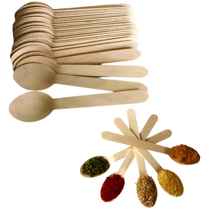 4.5inch Wooden Spoon(100Pcs)(CRI-0065) 4.5inch Wooden Spoon(100Pcs)(CRI-0065)