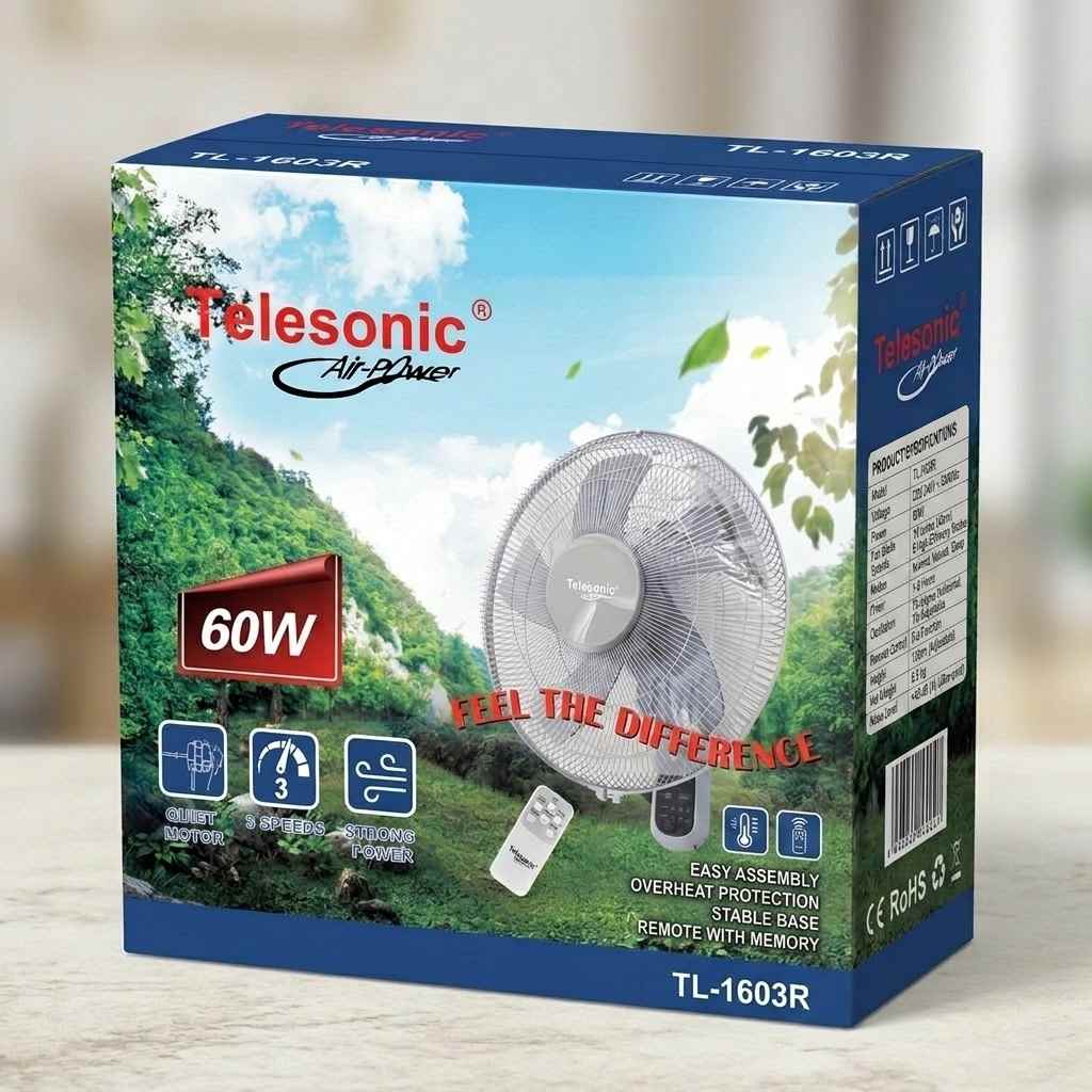 TELESONIC 16 INCH WALL FAN (FAN030)