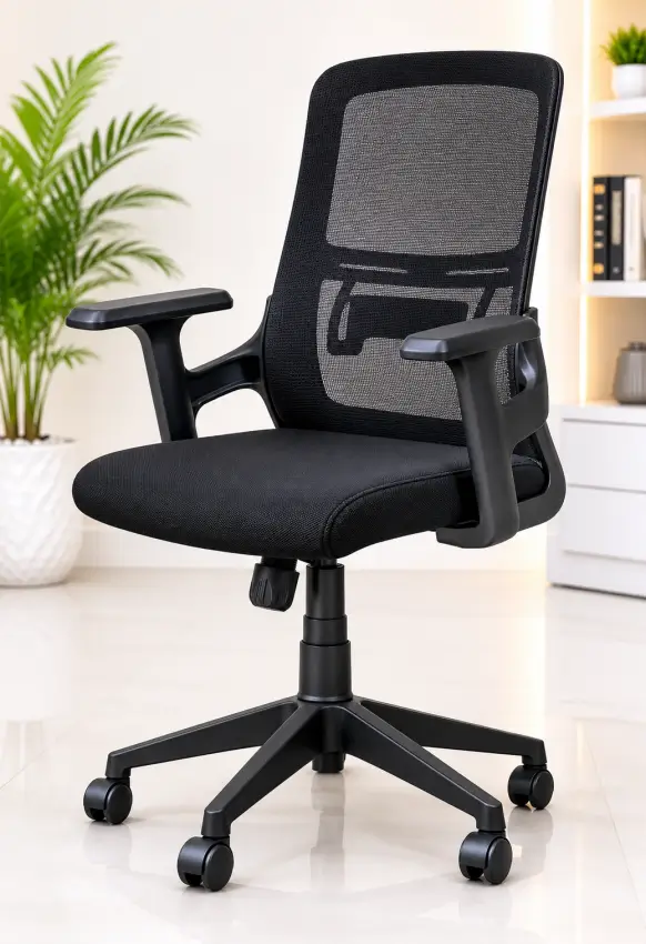 NILKAMAL OFFICE CHAIR MAGNITE BLACK ( CHR038 )
